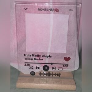 Custom Music Plaque with Stand. Insert Any Photo - Scan To Hear Song!